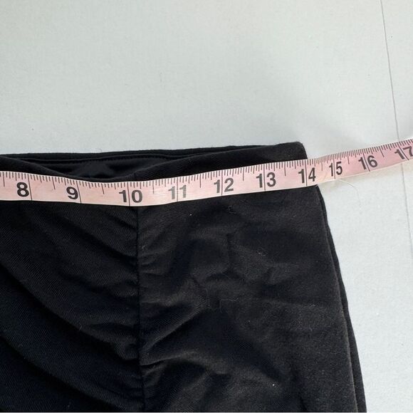 Modern Citizen Black Kiki Ruched Side-Slit Midi Skirt Size Large NWOT - Picture 4 of 6